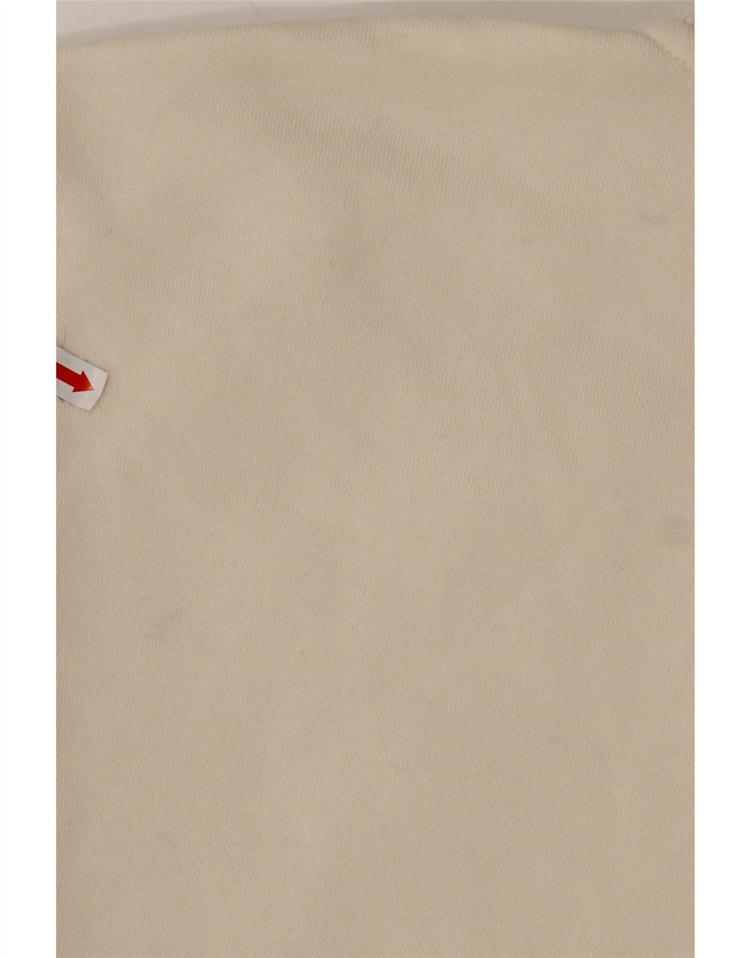 REEBOK Felpa da uomo con vestibilità ampia e collo con zip, in cotone bianco sporco medio