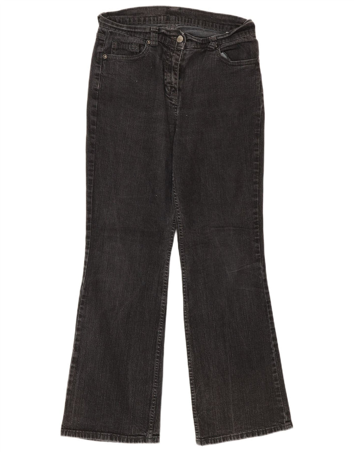 Jeans Bootcut da donna Marks & Spencer UK 10 piccoli W27 L29 cotone nero