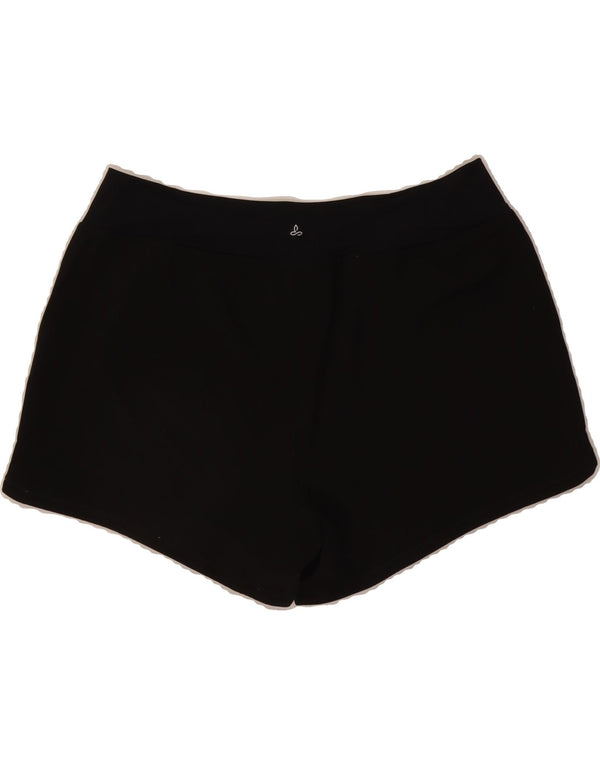 PRANA Womens Sport Shorts UK 14 Large Black