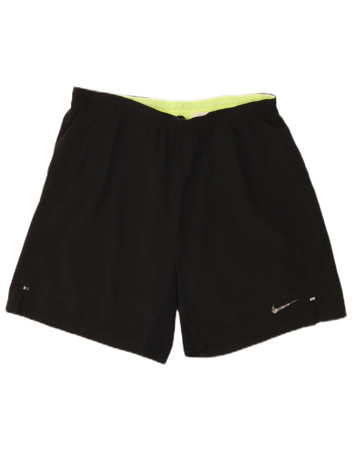Pantaloncini sportivi Nike da donna Dri Fit UK 14 Large Nero Poliestere