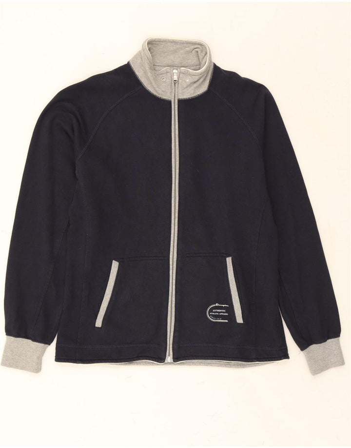 CHAMPION Womens Easy Fit Tracksuit Top Jacket UK 16 Large Navy Blue Vintage Champion and Second-Hand Champion from Messina Hembry 
