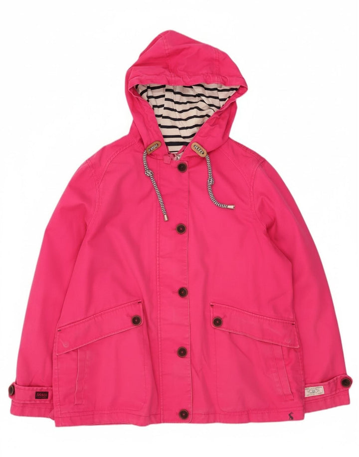 Giacca a vento con cappuccio da donna Joules UK 16 grande cotone rosa