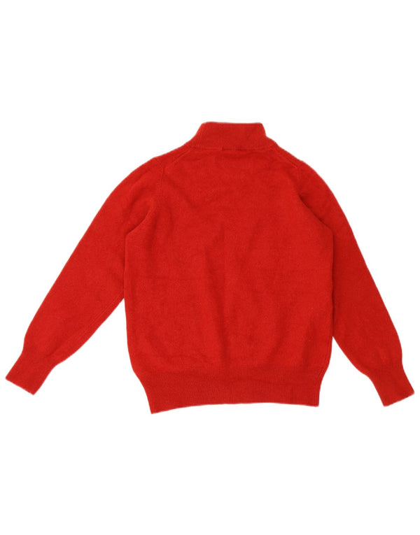 Maglione corto da donna Marks & Spencer con collo dolcevita UK 16 grande rosso