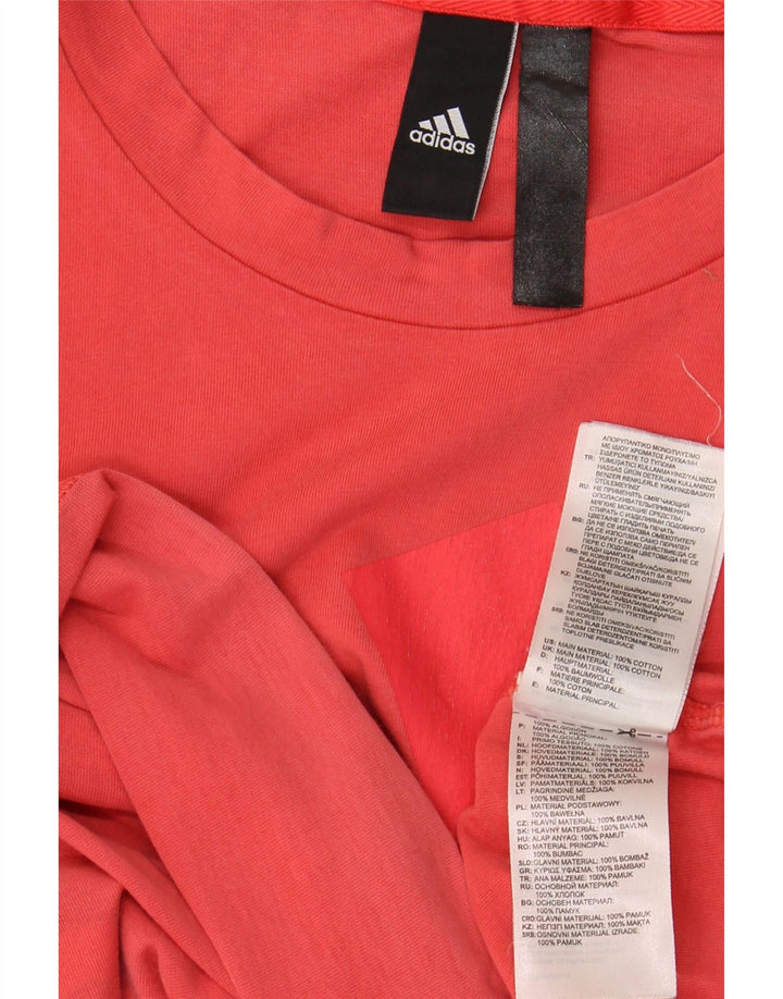 T-shirt grafica da donna ADIDAS Top UK 18 XL rosso cotone