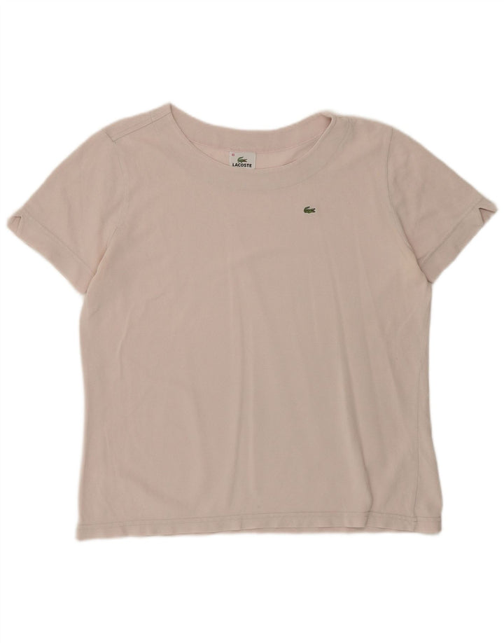 T-shirt da donna Lacoste taglia superiore 48 XL cotone rosa