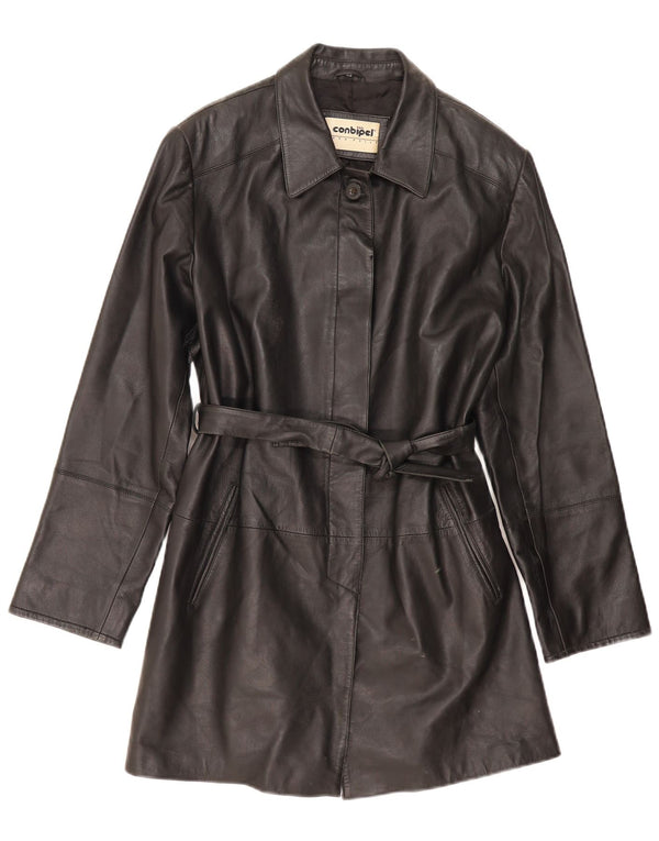 Cappotto In Pelle Donna Conbipel IT 48 XL Pelle Nera
