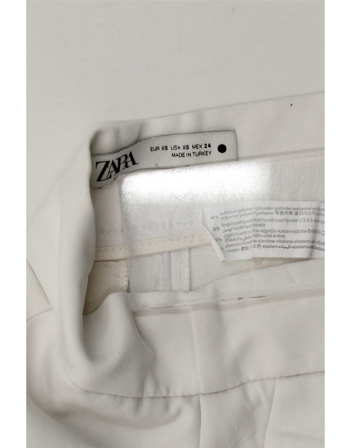 Pantaloncini chino da donna Zara XS W24 poliestere bianco