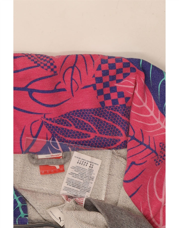 Giacca da ginnastica da donna PUMA UK 12 Cotone floreale grigio medio