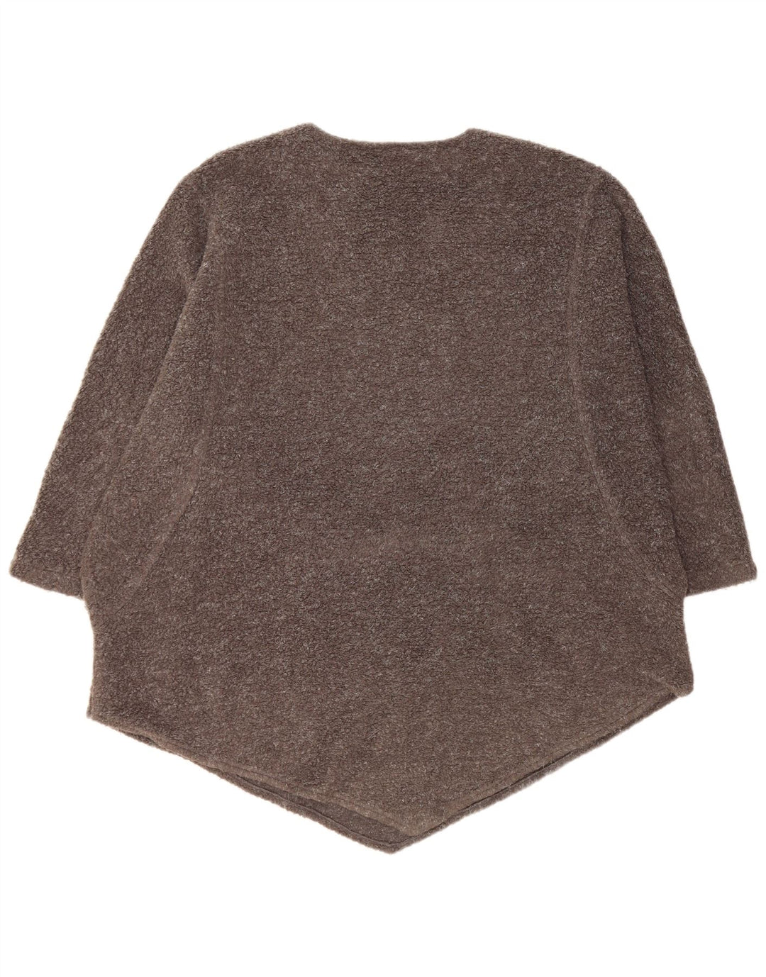 Maglione maglione oversize con scollo a barca da donna VINTAGE UK 14 Grigio medio