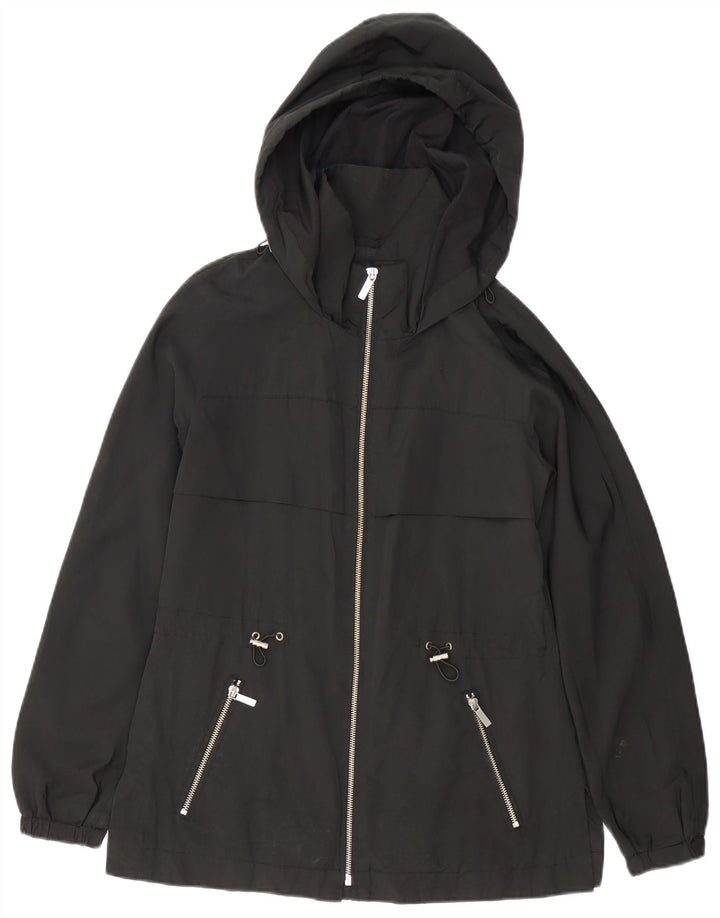Giacca a vento oversize con cappuccio da donna Zara UK 6 XS poliestere nero