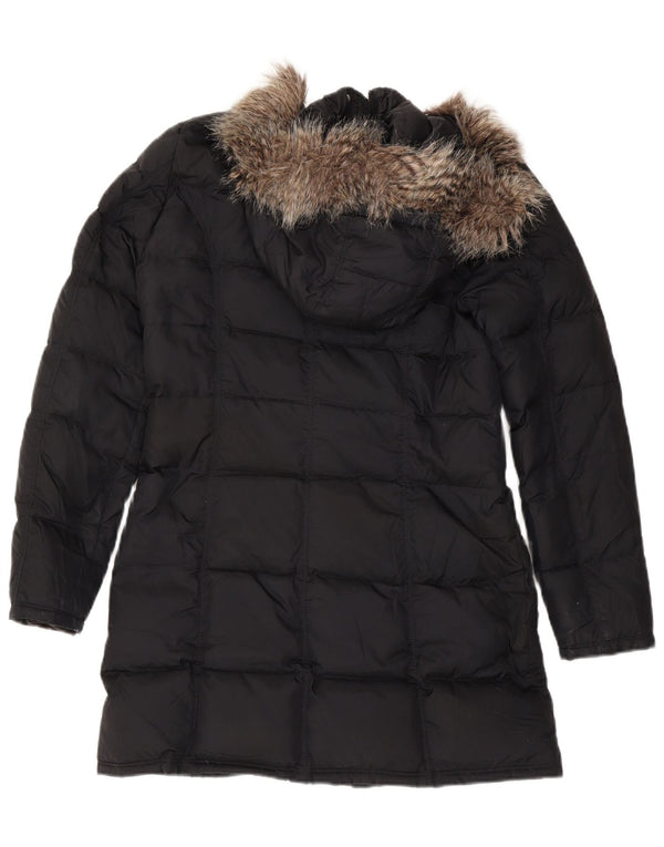 Cappotto imbottito ampio con cappuccio da donna Tommy Hilfiger UK 14 medio nero