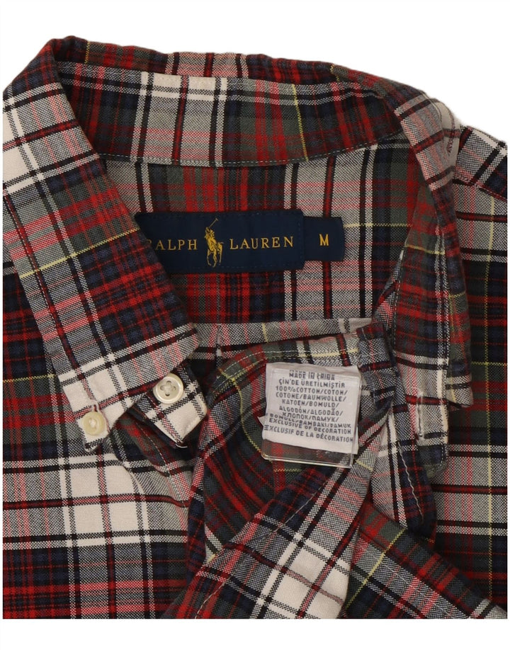RALPH LAUREN Camicia da uomo in flanella di cotone a quadri multicolore medio