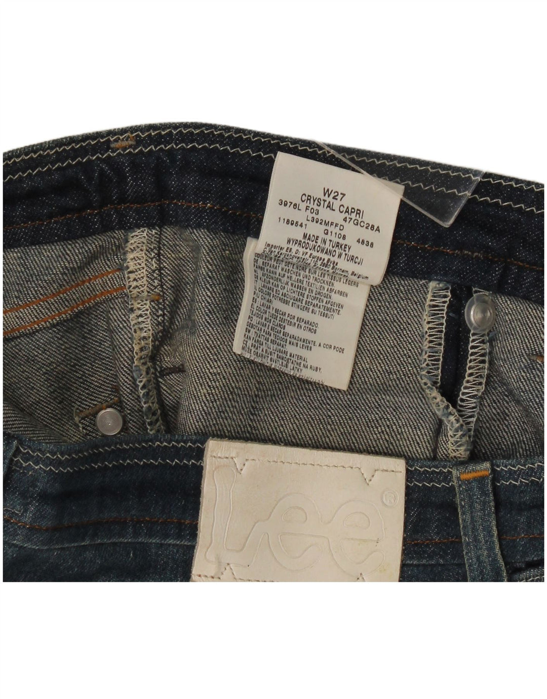 Jeans Lee Crystal Capri da donna W27 L17 cotone blu