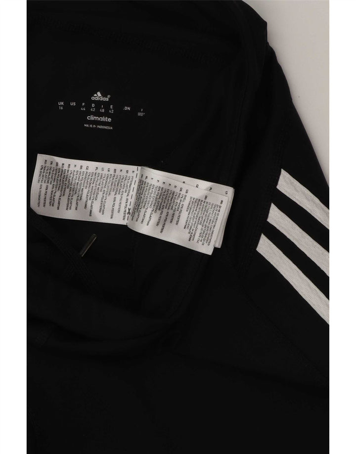 Leggings Adidas Climalite Capri da donna UK 16 grande poliestere nero
