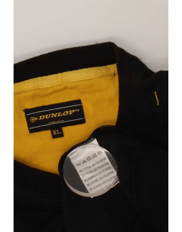 Felpa grafica da uomo Dunlop Jumper XL in cotone nero