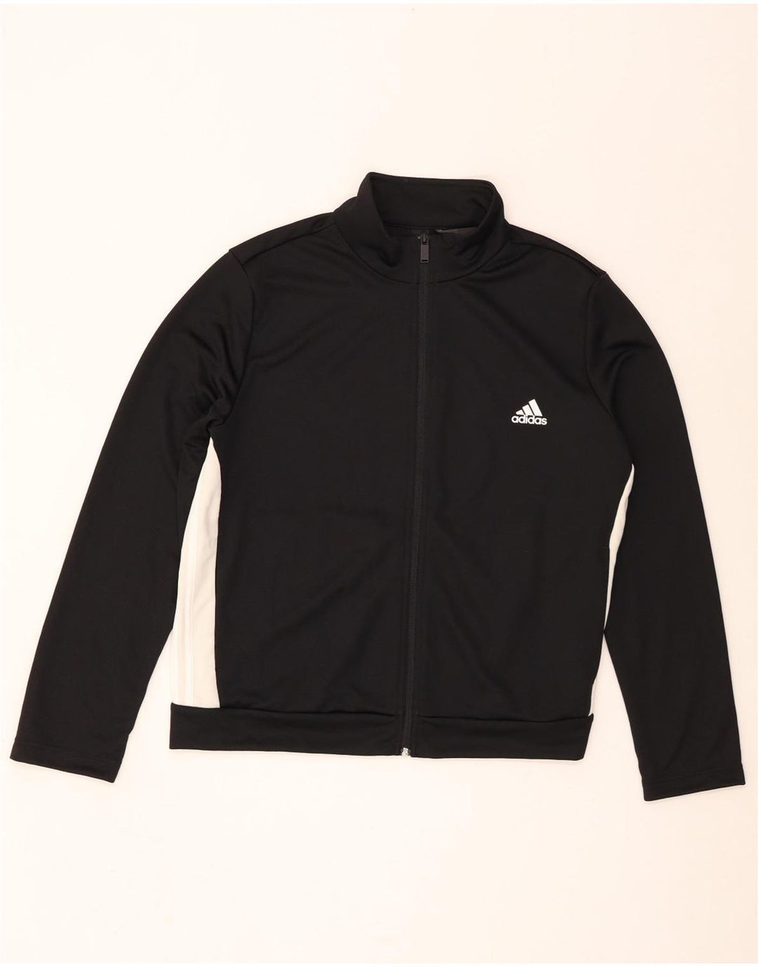 Giacca da tuta da donna Adidas UK 24/26 2XL Poliestere color block nero