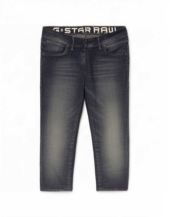 Jeans G-Star da donna super bassi Capri W27 L18 cotone blu