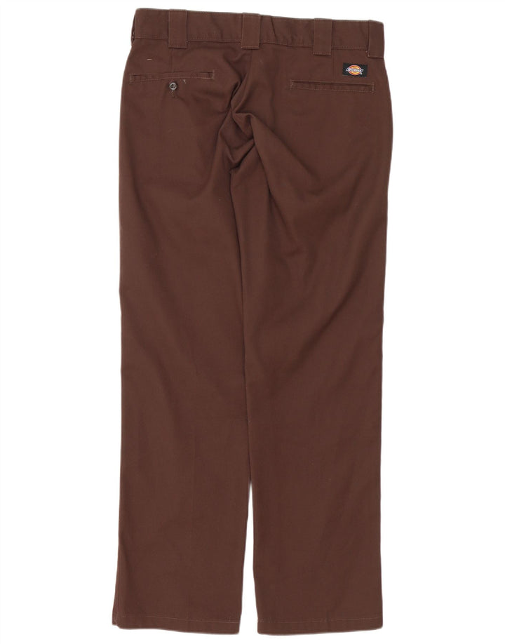 Pantaloni chino dritti slim fit da uomo Dickies W32 L32 poliestere marrone