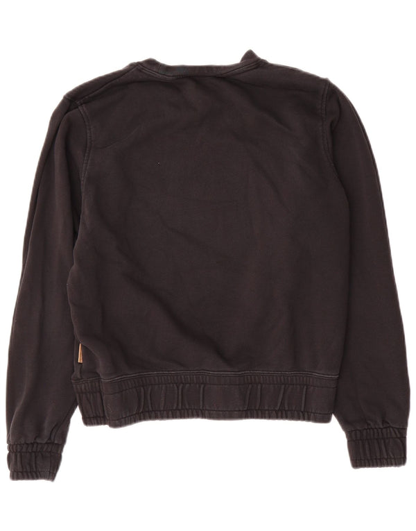 Felpa oversize con grafica Nike da donna UK 6 XS cotone nero