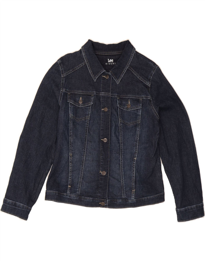 LEE Womens Riders Denim Jacket UK 18 XL Navy Blue Cotton Vintage Lee and Second-Hand Lee from Messina Hembry 