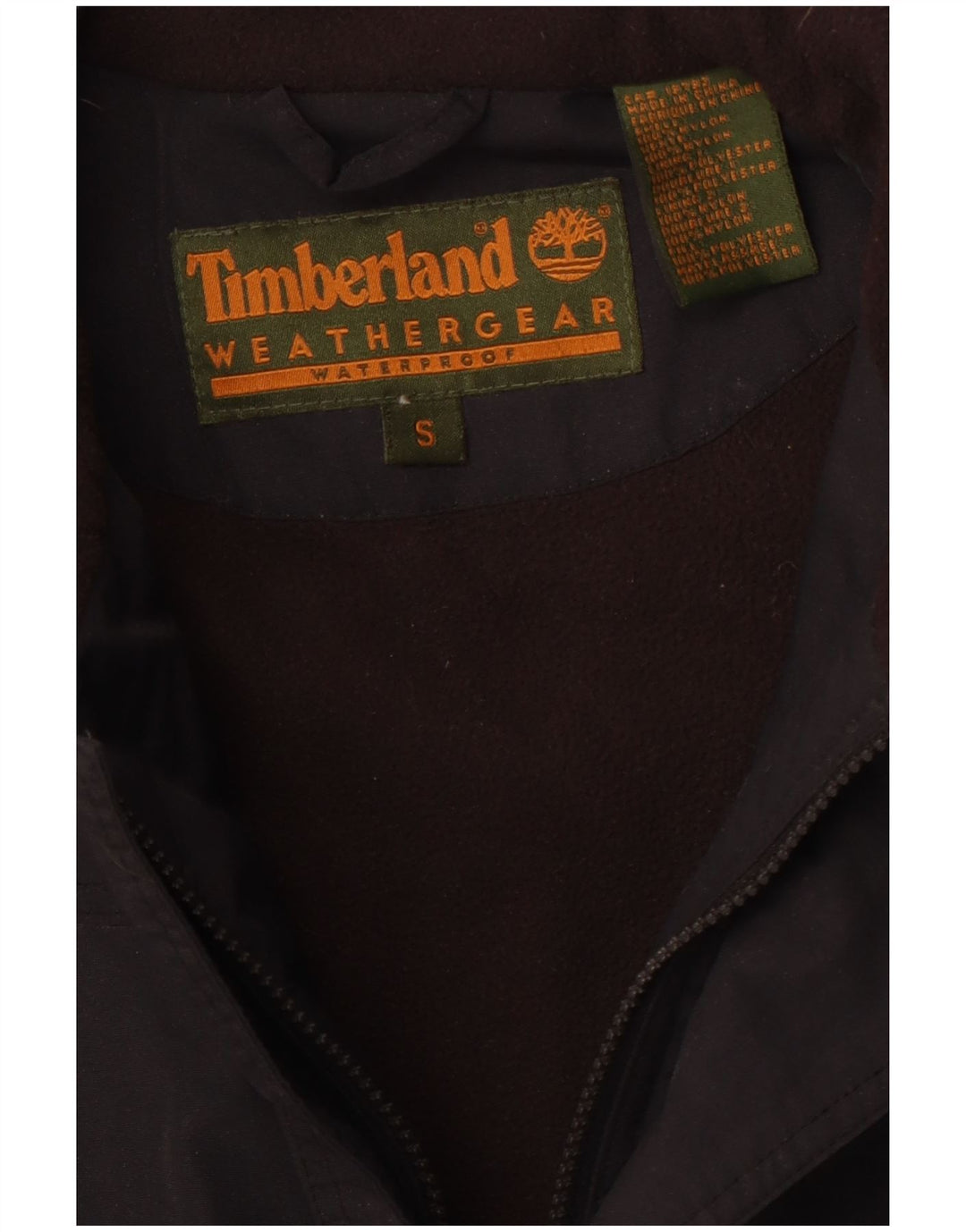 Giacca a vento da uomo vestibilità ampia TIMBERLAND UK 36 piccola in nylon nero