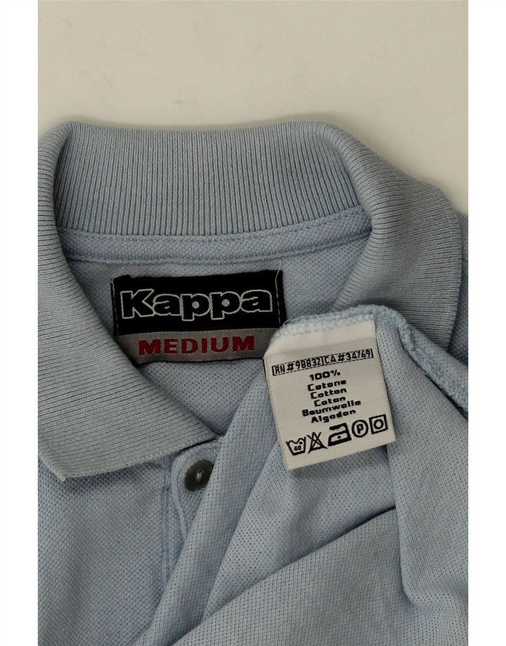 Polo Kappa Uomo Manica Lunga Cotone Blu Medio