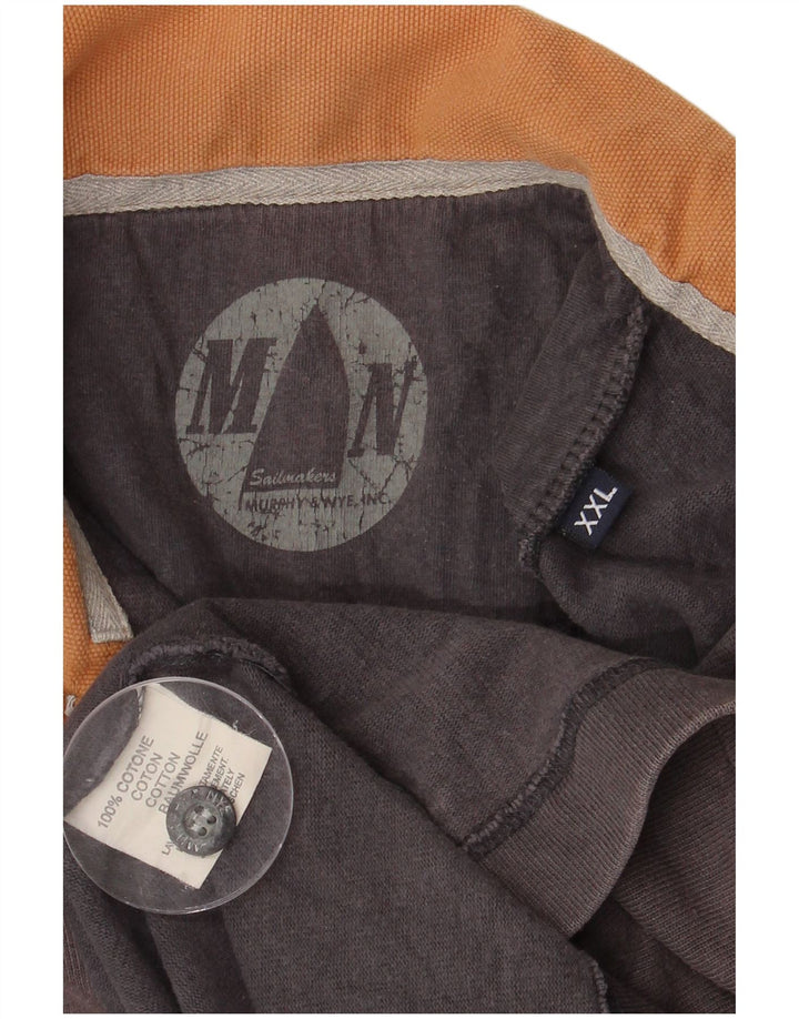 Polo da rugby grafica da uomo MURPHY & NYE Sailmakers 2XL color block grigio