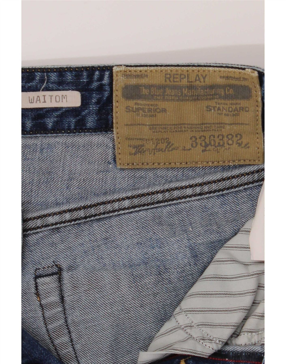 Replay Jeans Waitom Slim da uomo W29 L32 in cotone blu