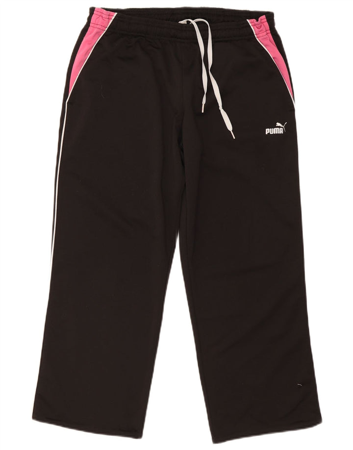 Pantaloni da tuta da donna Puma UK 14 Medium Nero Colourblock Poliestere