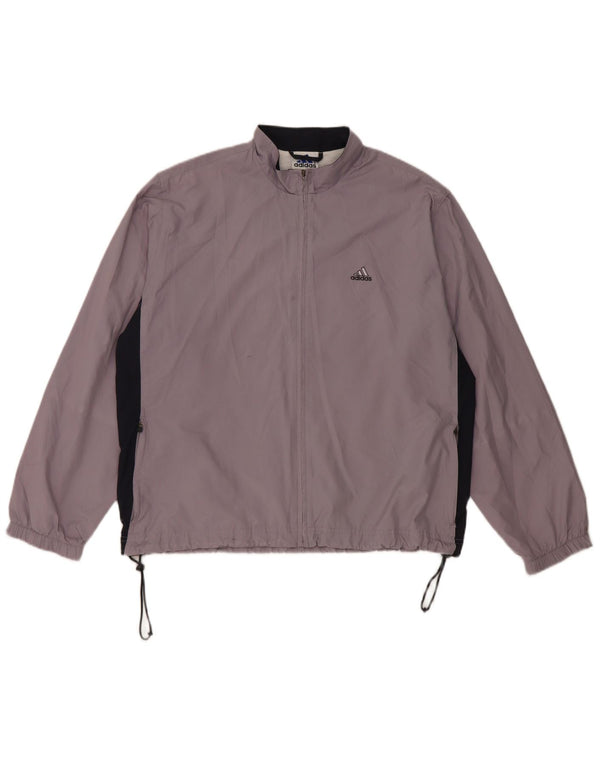 Giacca da tuta da donna Adidas UK 14 Large Viola Colourblock Poliestere