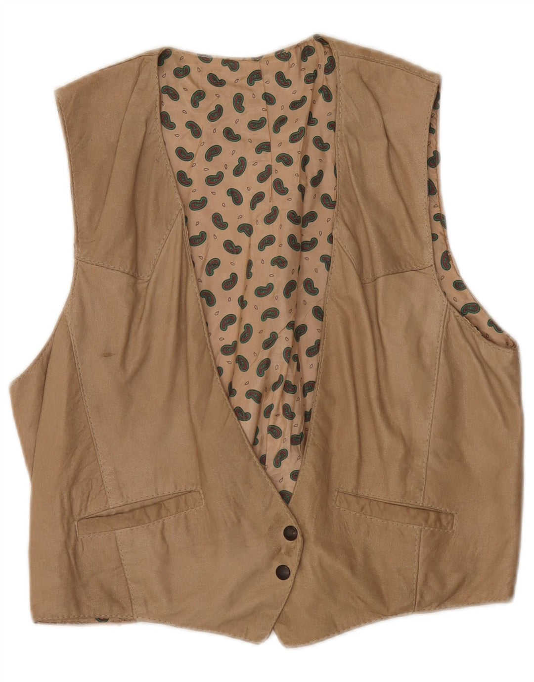 Gilet vintage da donna grande beige