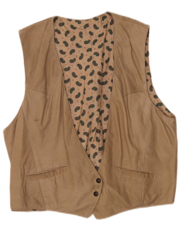 Gilet vintage da donna grande beige
