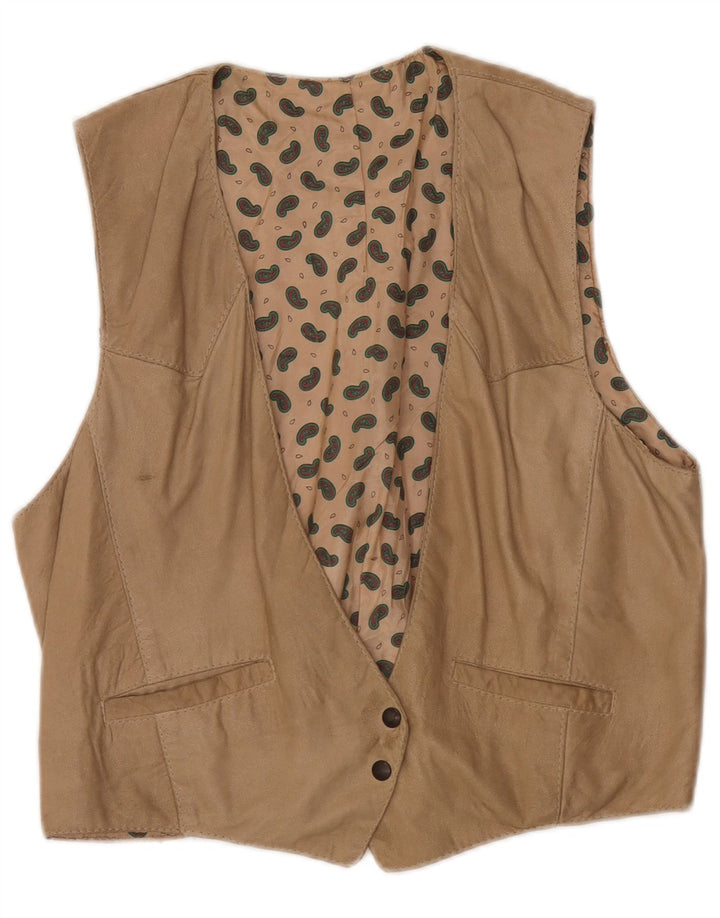 Gilet vintage da donna grande beige