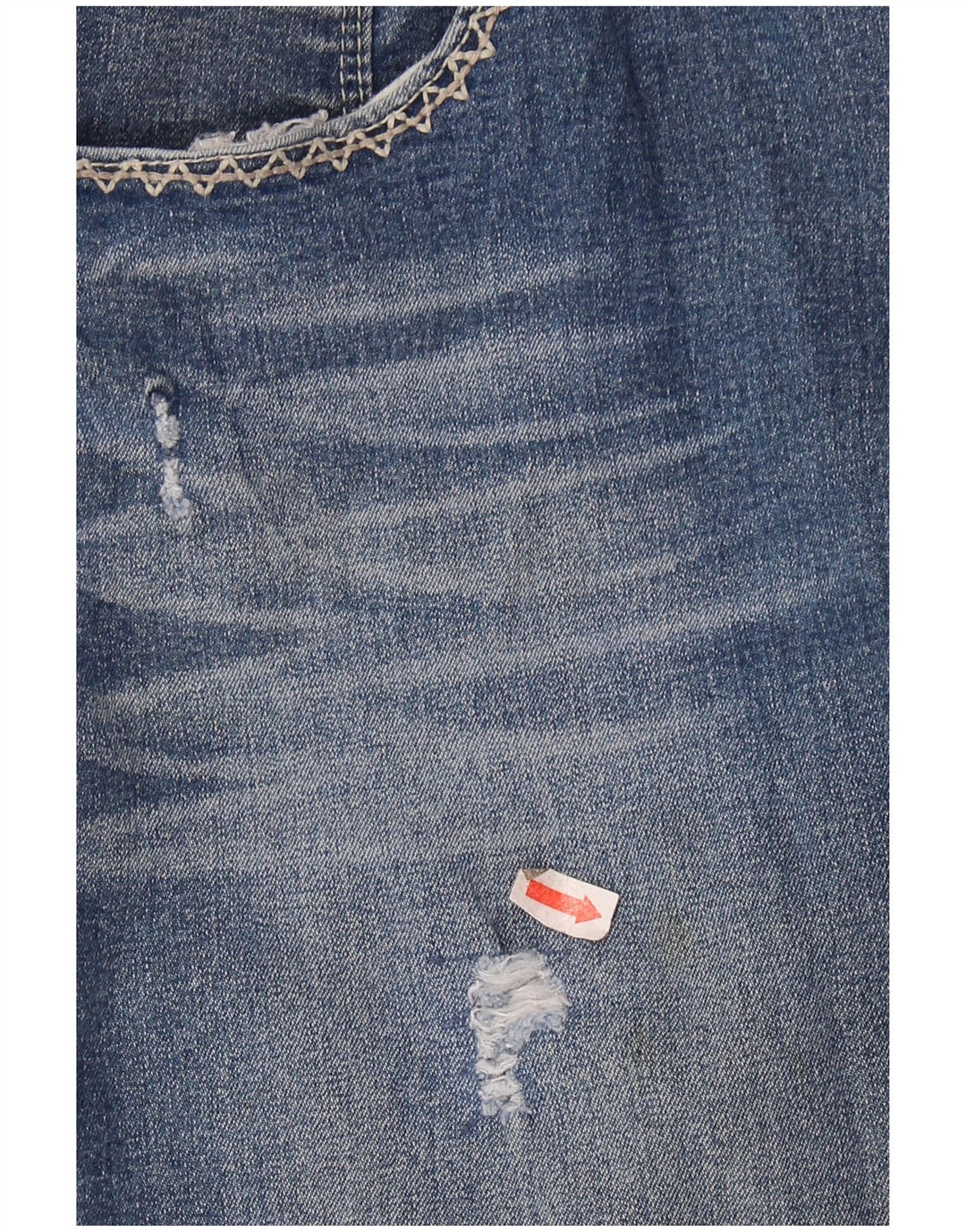 LEVI'S Bermuda da donna in denim invecchiato US 13 Large W32 Cotone blu