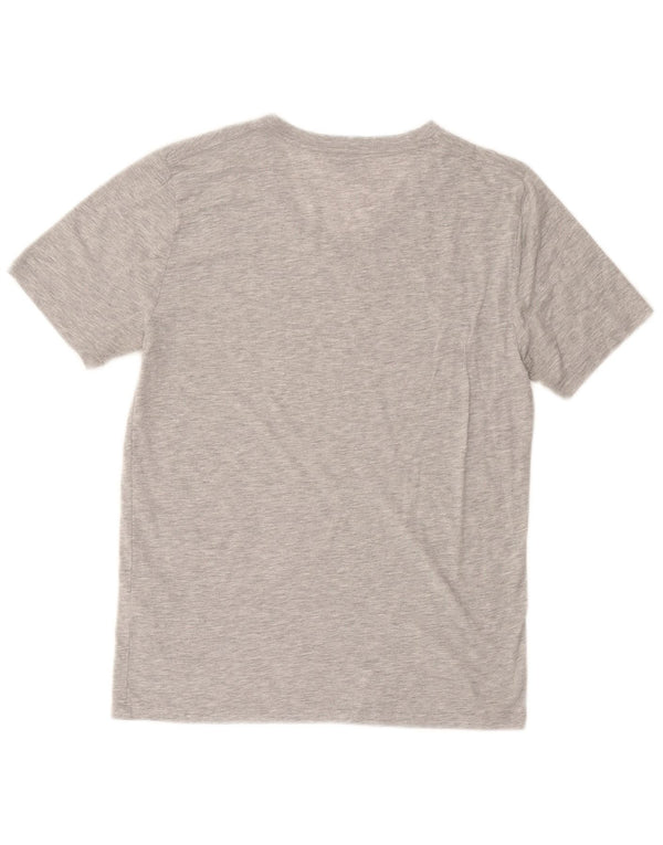 T-shirt da uomo Reiss Top Small in cotone chiazzato grigio