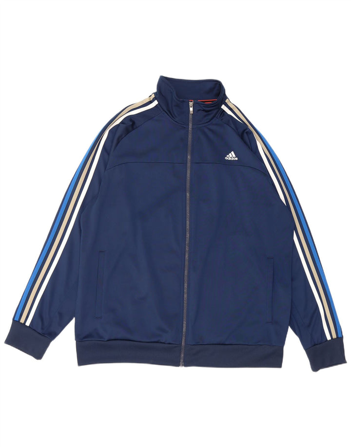 Giacca da tuta da uomo Adidas Climalite UK 48/50 XL poliestere blu navy