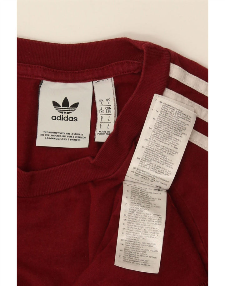 T-shirt da uomo Adidas Top Large rossa in cotone