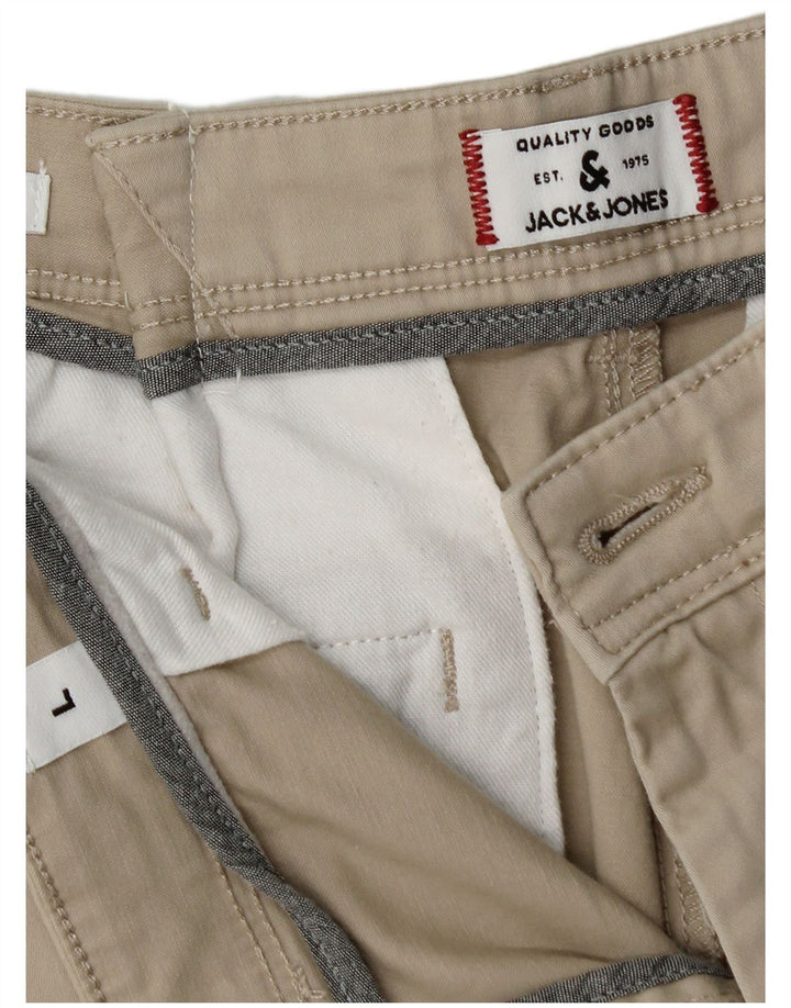 JACK & JONES Pantaloncini chino da uomo grandi W32 in cotone beige