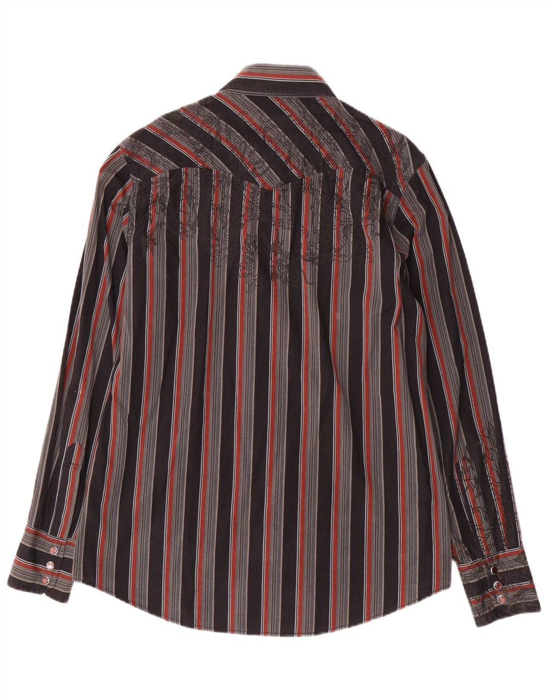 CALVIN KLEIN JEANS Camicia grafica da uomo piccola in cotone a righe nere