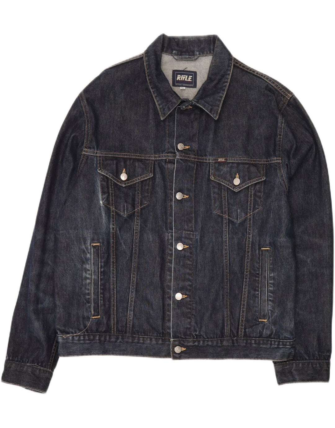 RIFLE Giacca in denim da uomo UK 44 2XL Cotone blu