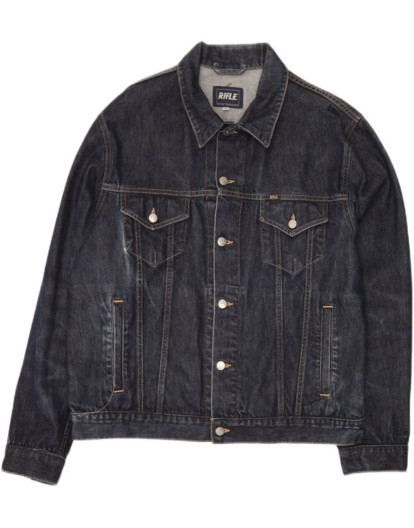 RIFLE Giacca in denim da uomo UK 44 2XL Cotone blu