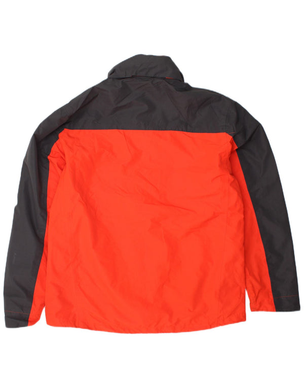 MOUNTAIN WAREHOUSE Giacca antipioggia da uomo con cappuccio UK 40 Large Orange Colourblock