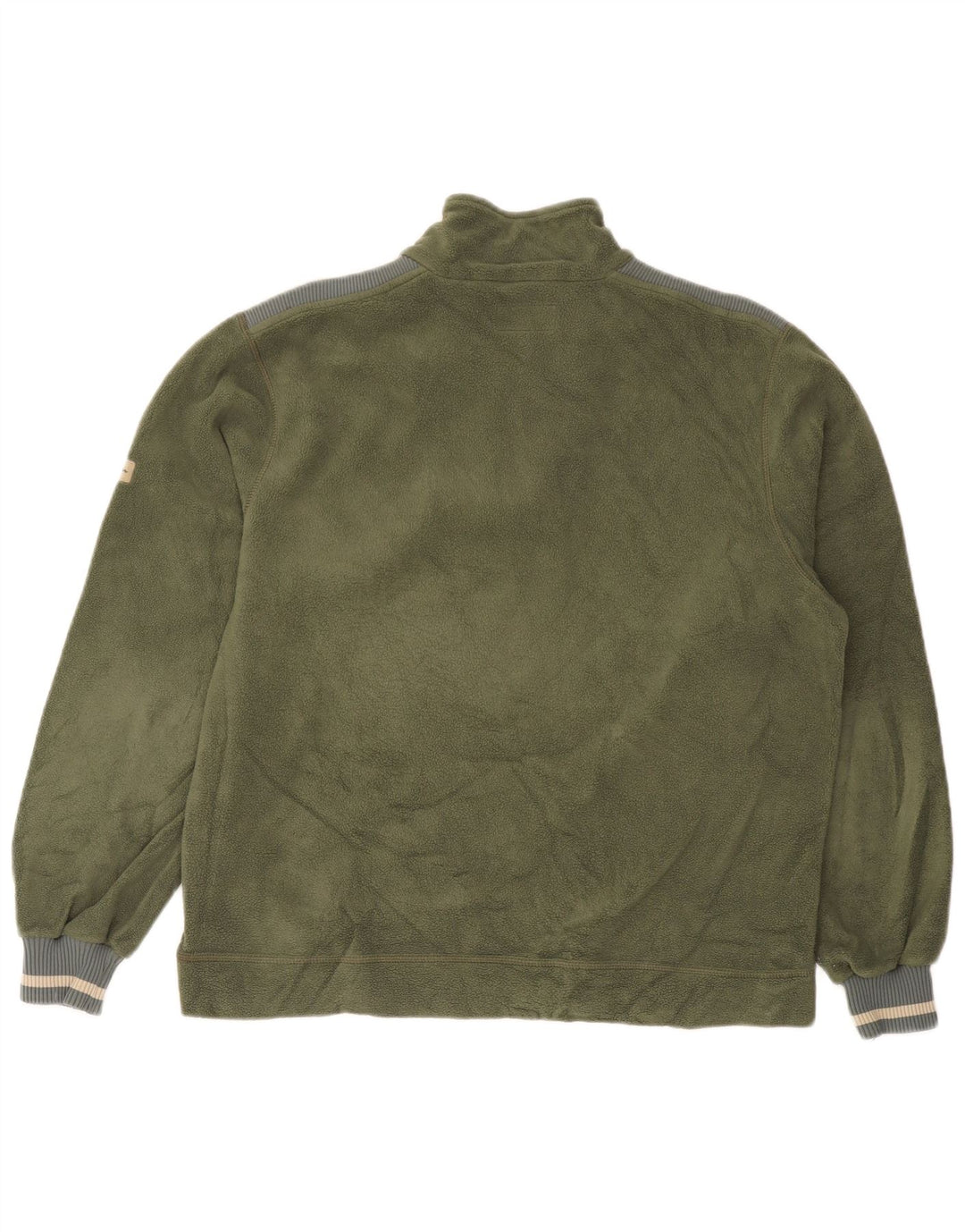 Maglione in pile da uomo con zip e collo Champion, poliestere medio kaki