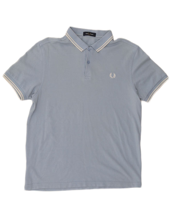 Polo da uomo Fred Perry grande in cotone blu