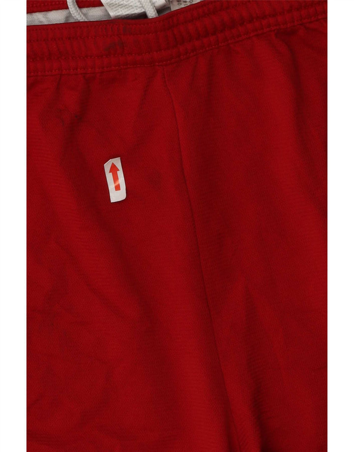 Pantaloncini sportivi Adidas Climalite da uomo XL Rosso Colourblock in poliestere