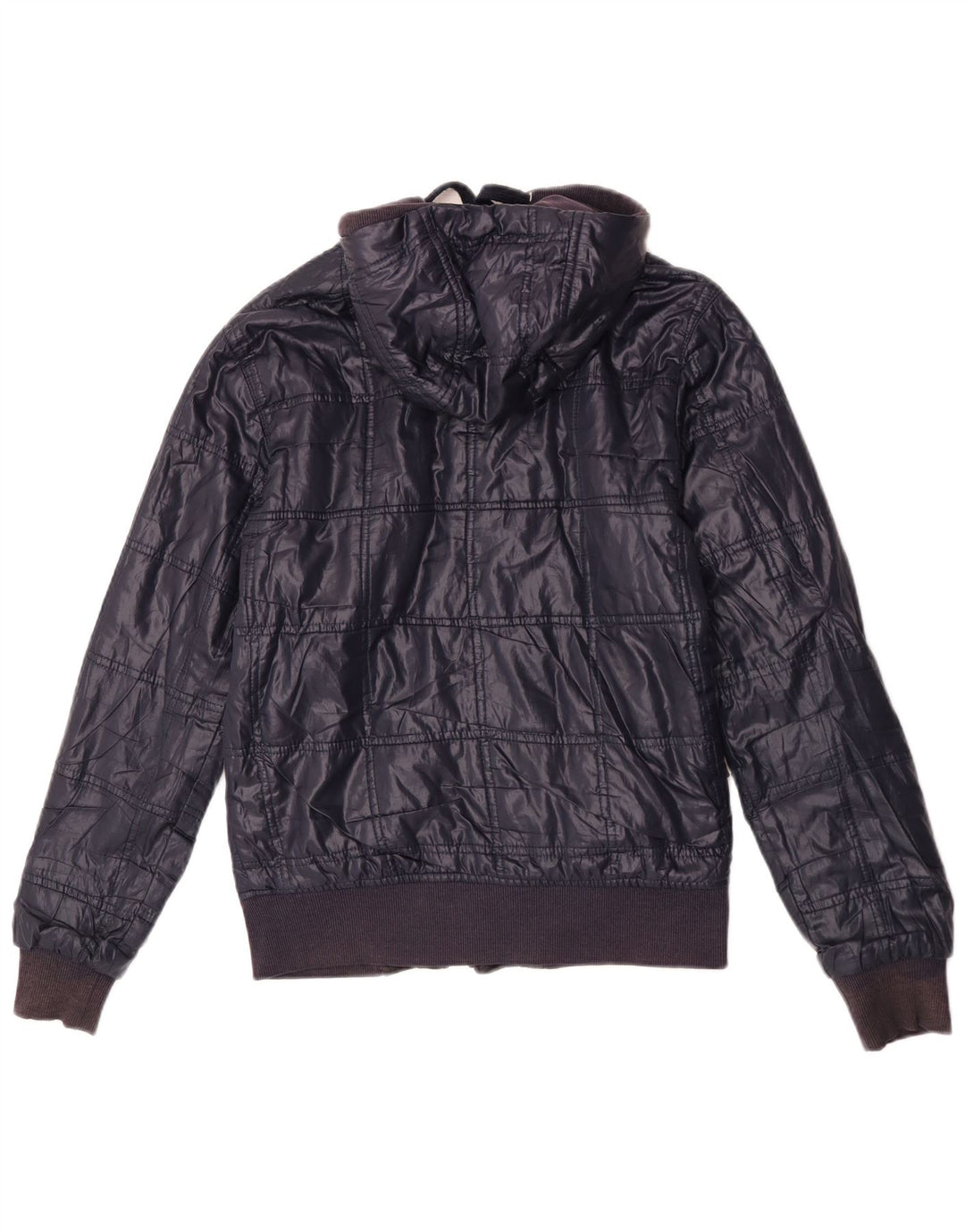 Giubbotto bomber con cappuccio da uomo Zara UK 36 piccolo blu navy