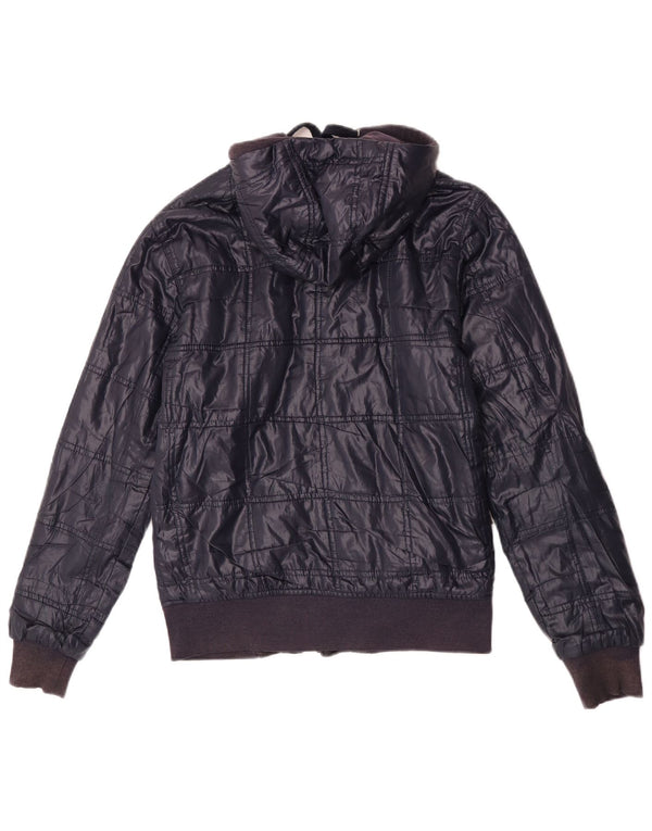 Giubbotto bomber con cappuccio da uomo Zara UK 36 piccolo blu navy