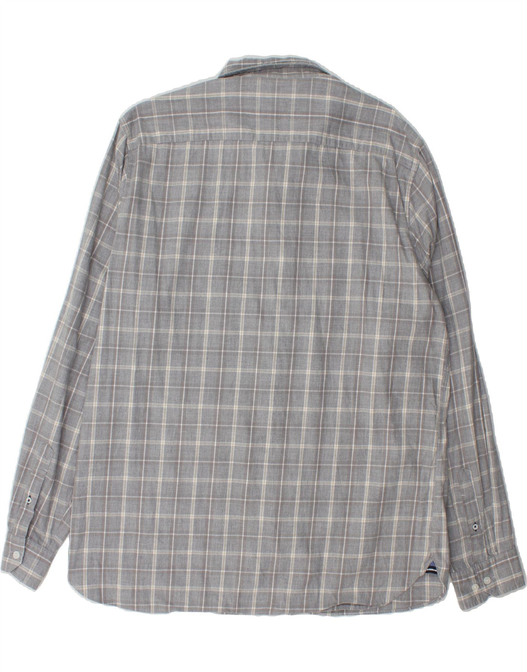 CREW CLOTHING Mens Slim Fit Shirt 2XL Grey Check Cotton Vintage Crew Clothing and Second-Hand Crew Clothing from Messina Hembry 