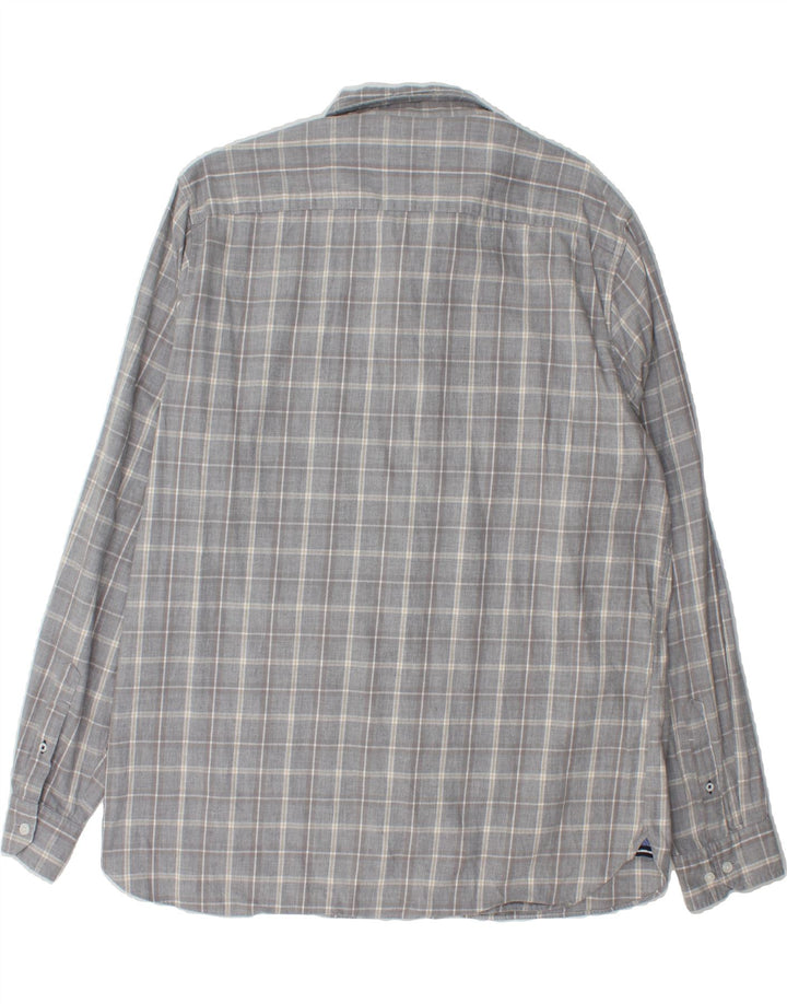 CREW CLOTHING Mens Slim Fit Shirt 2XL Grey Check Cotton Vintage Crew Clothing and Second-Hand Crew Clothing from Messina Hembry 