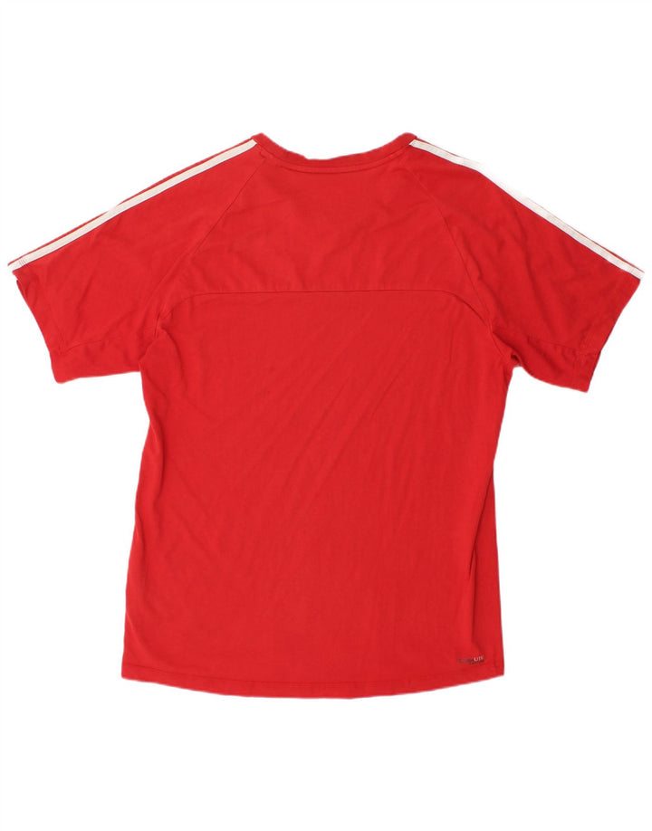 T-shirt Adidas Climalite da uomo grande in cotone rosso